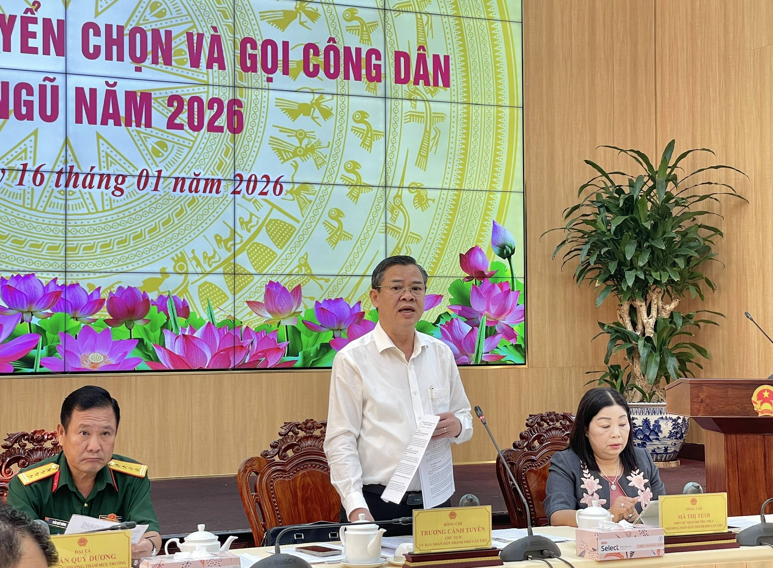 Cần Thơ sơ kết công tác tuyển chọn, gọi công dân nhập ngũ năm 2026